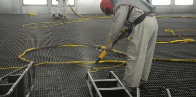 an image of shot blasting