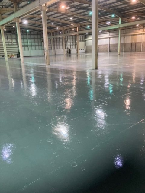 Image of warehouse with epoxy flooring